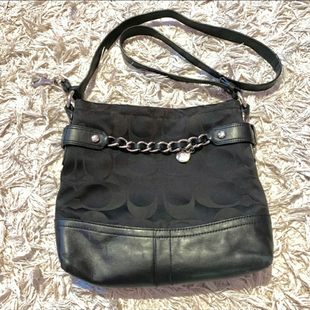Black coach crossbody purse